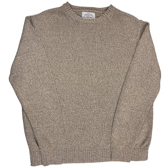 St Johns Bay Sweater Crew Neck Long Sleeve Beige Marled Cotton Pullover Size XL - Picture 1 of 14